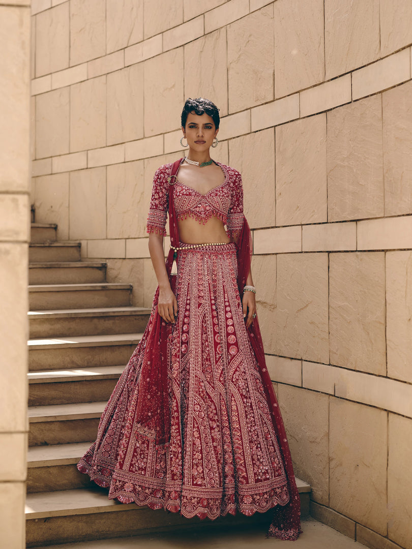 Geneva Crystal Embroidered Lehenga
