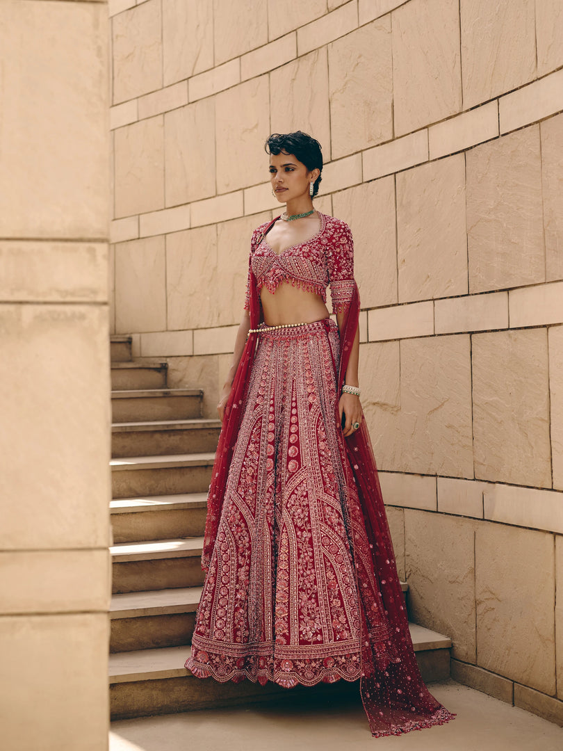 Geneva Crystal Embroidered Lehenga