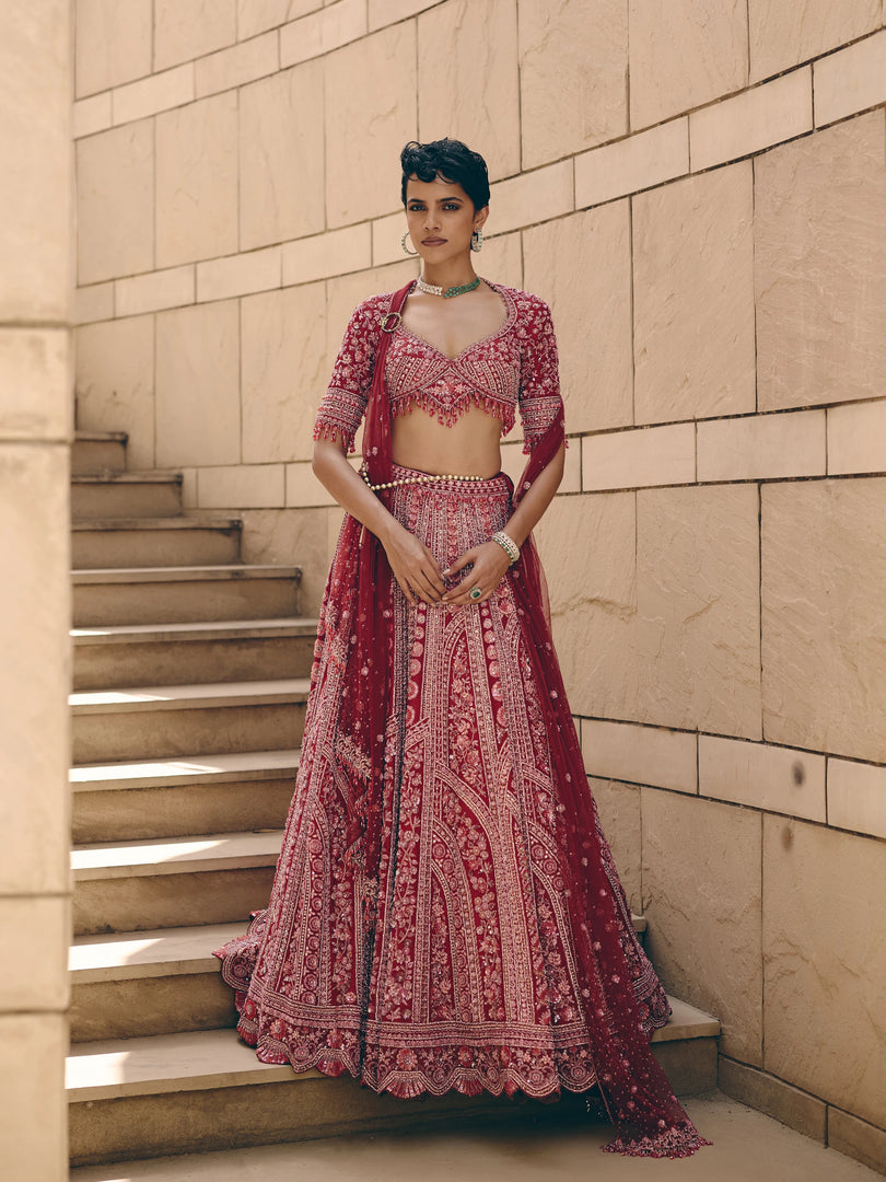 Geneva Crystal Embroidered Lehenga