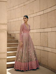 Mirea Flared Pink Anarkali