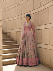 Mirea Flared Pink Anarkali