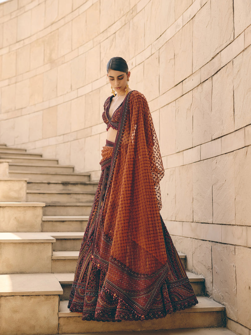 Talis French Knot Lehenga Set