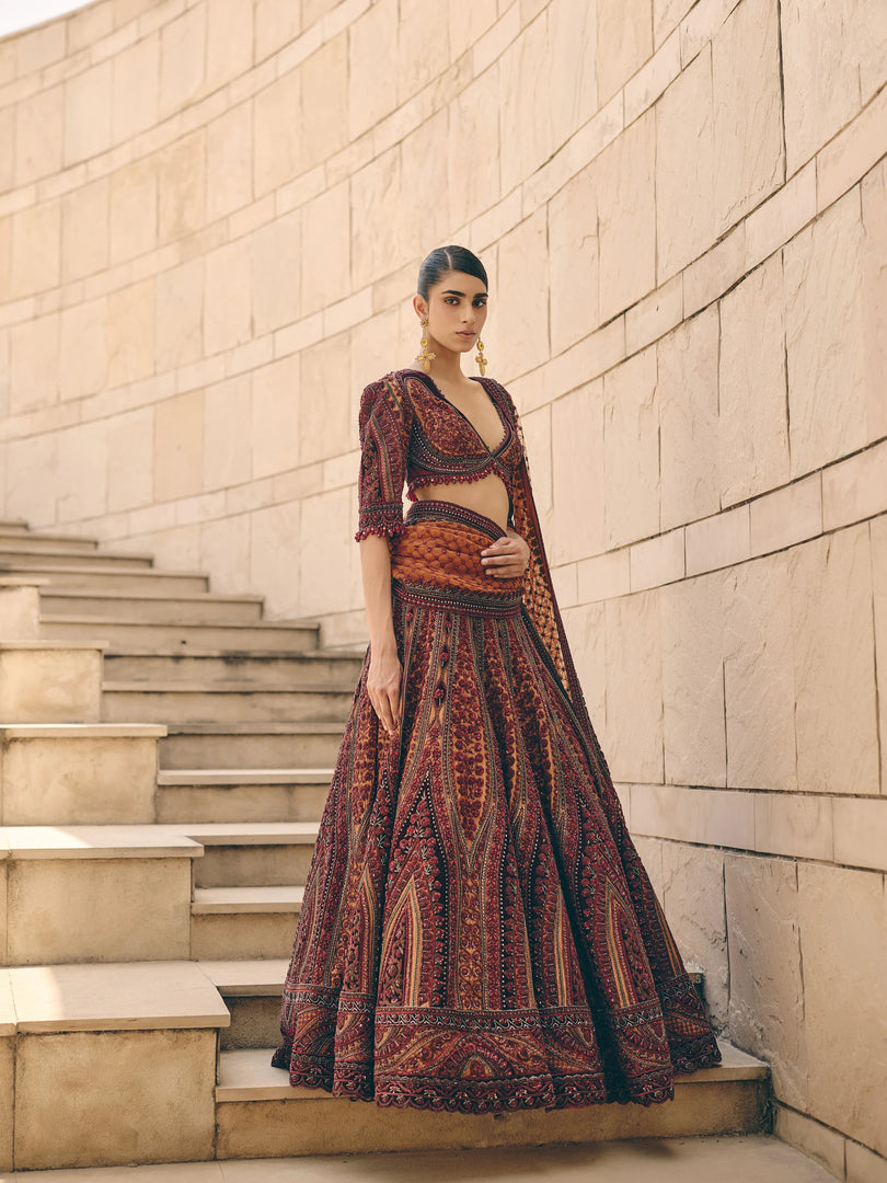 Talis French Knot Lehenga Set