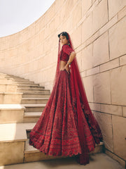 Siren Maroon Lehenga Set