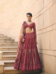 Velina Red Lehenga Set