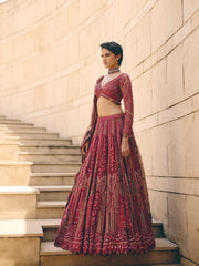 Velina Red Lehenga Set