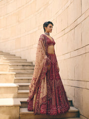 Velina Red Lehenga Set