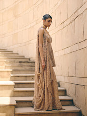 Melora Peach Sharara Set