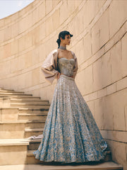 Selene Metallic Corset Lehenga